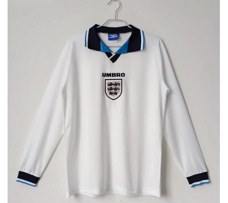 England 1996 European Cup Home Long Sleeve Soccer Jersey